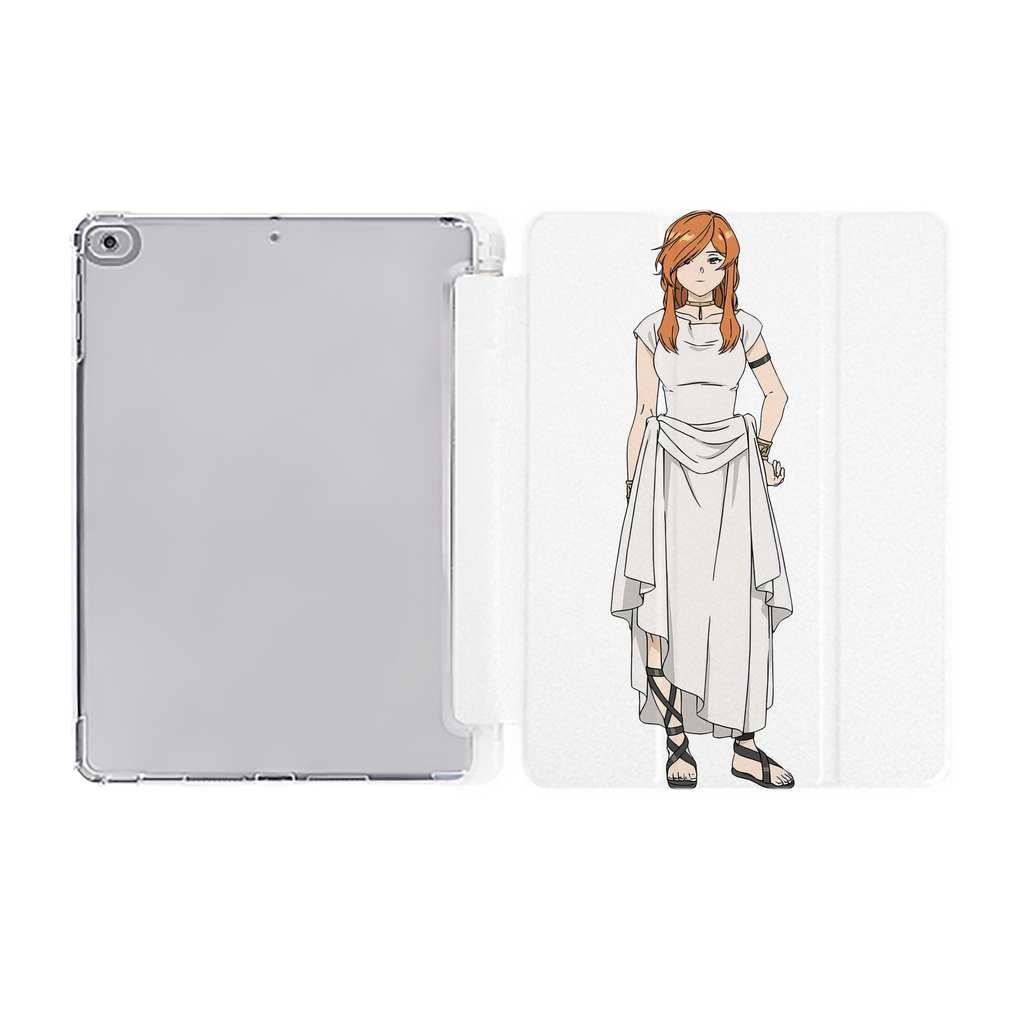 （画像用） 葬送のフリーレン Frieren IPad ケース ペン収納付き 三つ折りスタンド PUレザー×シリコン 対応機種9.5/10.5/10.9インチ